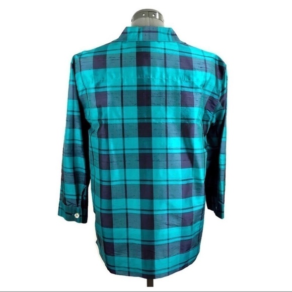 CHICO’S Design 100% Silk Button Down Shirt Blouse Top, Size L (12) - Picture 5 of 8